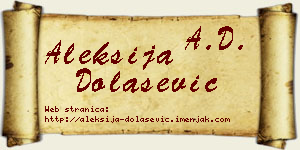 Aleksija Dolašević vizit kartica